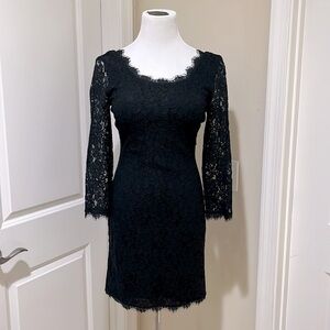 Diane Von Furstenberg Zarita Sheath Lace Mini Dress